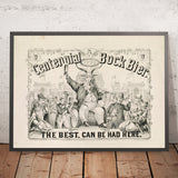 Centennial Vintage Bock Beer Poster, 1876