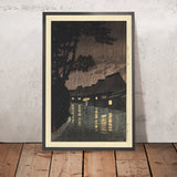 Lluvia en Maekawa, Provincia de Sagami por Hasui Kawase, 1935 