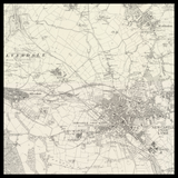 Personalisierte alte Karte von Newcastle-under-Lyme 