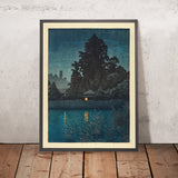 Omiya sous la pluie par Hasui Kawase 1935 
