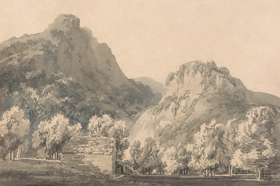 Cascada de Lodore, Cumberland por Turner, 1800 