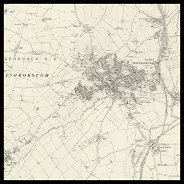 An old Ordnance Survey map of Wellingborough