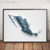 Topografische 3D-Reliefkarte von Mexiko 
