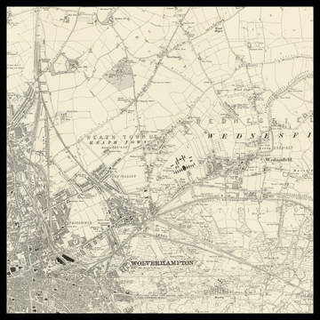 Eine alte Ordnance-Survey-Karte von Willenhall