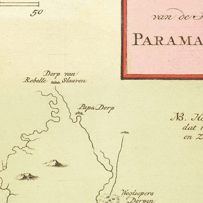 Rare Colonial Map of Suriname & Berbice by Tirion, 1760: Paramaribo Inset, Plantations, Rivers, Indigenous Villages, Colonial Borders