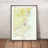Old Map of Camden, Maine by USGS, 1941 – Rockport, Rockland & Owls Head Lighthouse