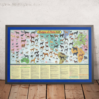 Old Dogs and Cats World Map by Purina, 1973: Global Breeds, 1970s Pet Culture