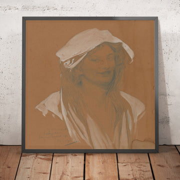 A framed image of Portrait by Alphonse Mucha, 1903