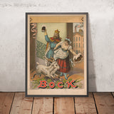 Vintage Bock Beer Poster, 1891
