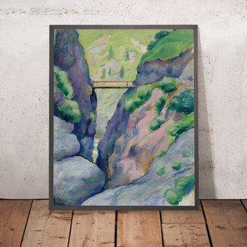 A framed image of Gorge at Tegernsee by August Macke, 1910