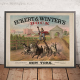 Eckert & Winter’s Vintage Bock Beer Poster, 1877