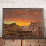 Rome, Rooftops at Sunset by Frederic Edwin Church, 1868