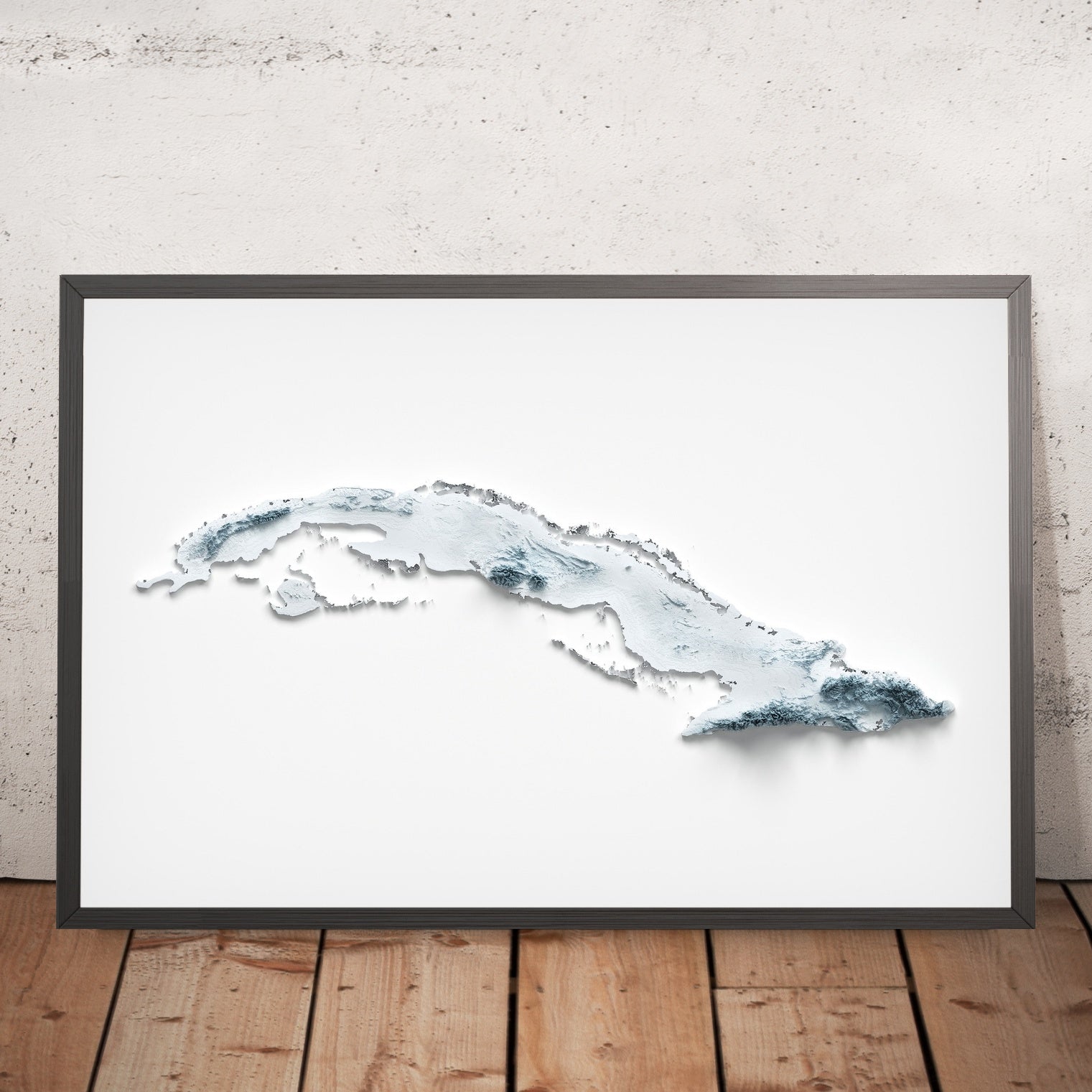 Cuba Topographic 3D Relief Map – The Unique Maps Co.