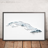Cuba Topographic 3D Relief Map