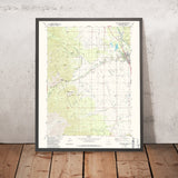 Map of Buena Vista, Colorado by USGS, 1982 – Arkansas River & Mount Princeton