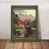 Mayenne-Reiseposter: La Mayenne pittoresque von Ch. Hallé 