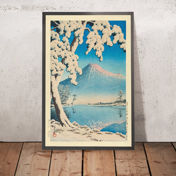 Gerahmtes Bild von Mt. Fuji nach dem Schnee in Tagonoura von Hasui Kawase, 1935