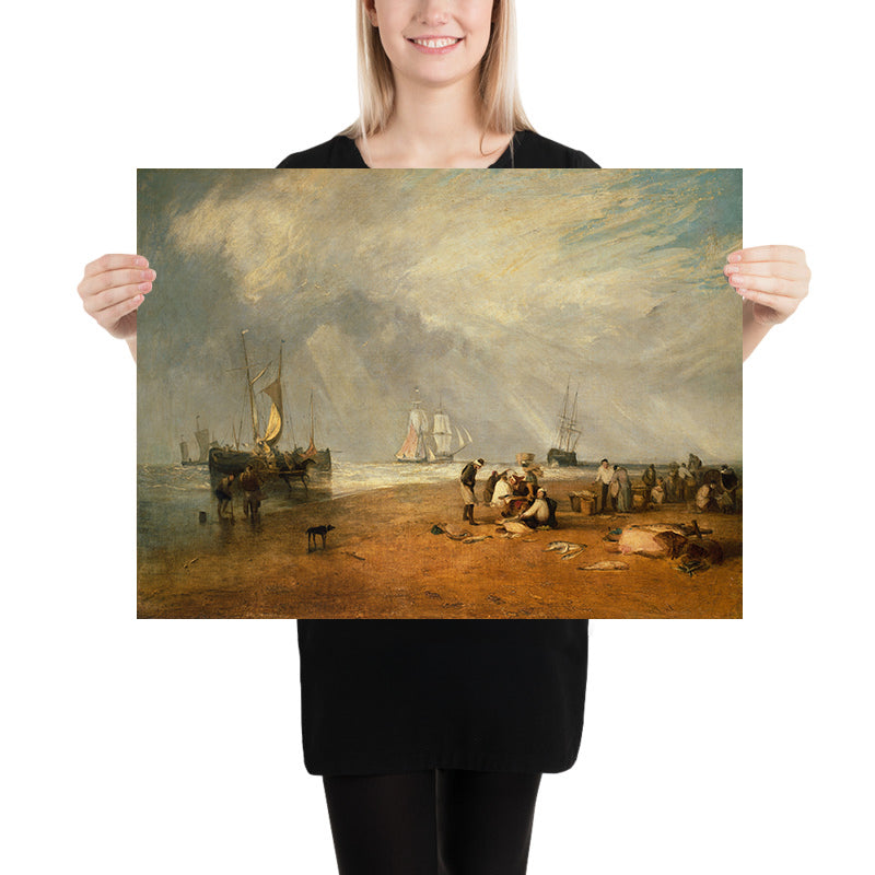 Il mercato del pesce a Hastings Beach di Turner, 1810 