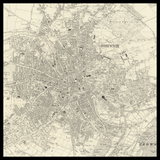 Personalisierte alte Karte von Norwich 