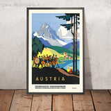 Mid-Century Austria Travel Poster