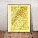 Old Map of Brainerd, Minnesota by USGS, 1918 – Crow Wing County, Mississippi River & Long Lake