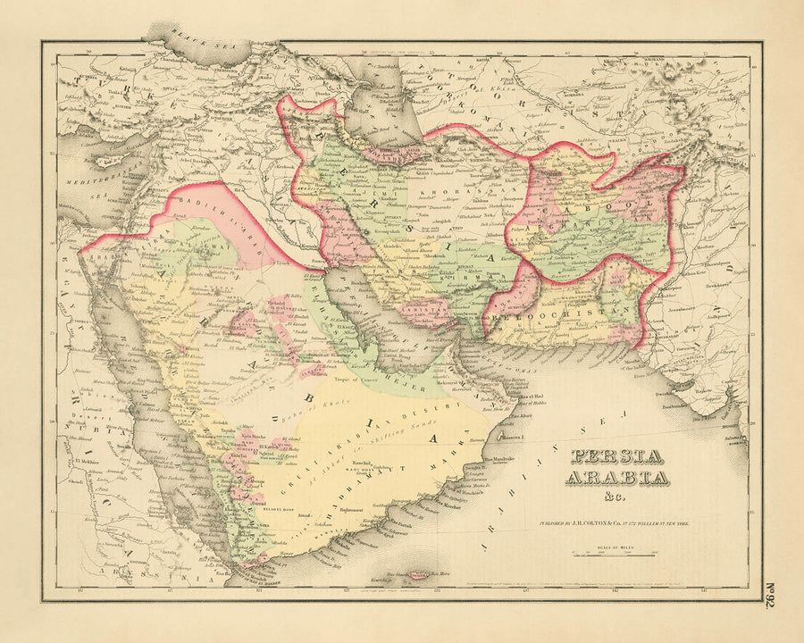 Mappa antica della Persia e dell&
