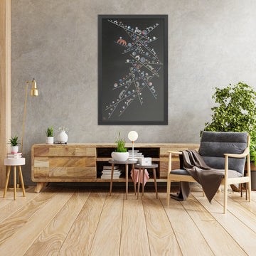 A framed image of 