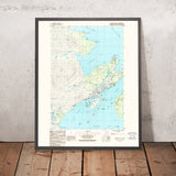 Map of Kodiak D-2 SE, Kodiak Island, Alaska by USGS, 1987 – Kodiak City, Chiniak Bay, Monashka Bay
