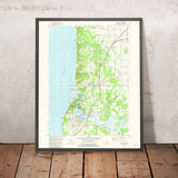 Map of Saugatuck, Michigan, 1981 by USGS – Douglas, Kalamazoo Lake & Lake Michigan Shoreline