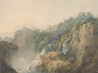 Tivoli avec le Temple de la Sybille et les Cascades par Turner, 1796 