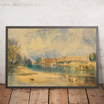 A framed image of Hampton Court Palace (JMW Turner) by Turner, 1827