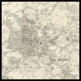 Mapa antiguo personalizado de St Helens 