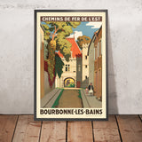 Póster de viaje de Bourbonne-les-Bains: Chemins de Fer de l’Est de René François Xavier Prinet, 1930 