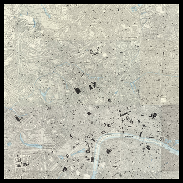 Una vecchia mappa Ordnance Survey del Borgo di Camden