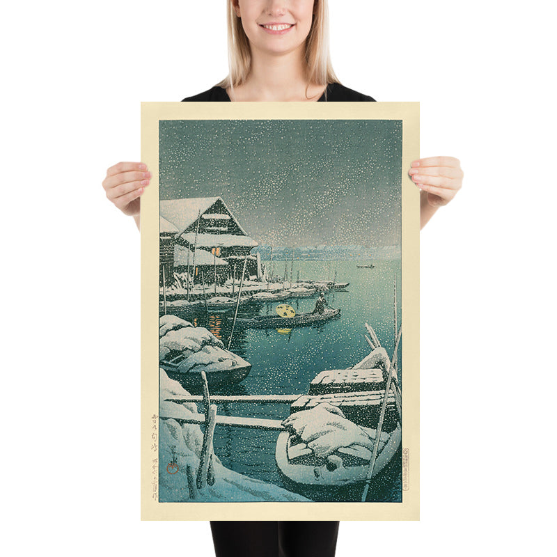 Tempesta di neve a Mukojima di Hasui Kawase, 1935 