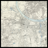 Mappa antica personalizzata di Putney 