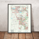 Map of Crystal Lake, Illinois by USGS, 1992 – Lake in the Hills, Cary & Algonquin