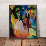 People by the Blue Lake by August Macke, 1913