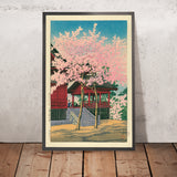 Le Temple Kiyomizu et la Fleur de Cerisier à Ueno par Hasui Kawase, 1935 