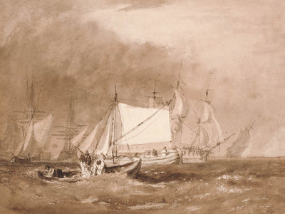 Shipping Scene, with Fishermen by Turner, 1815