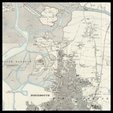 Personalisierte alte Karte von Portsmouth 