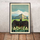 L'Aquila Travel Poster: Degli Abruzzi by Noni Umberto, 1934