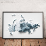 Russia Topographic 3D Relief Map