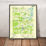 Old Map of Milton, Delaware by USGS, 1944 – Slaughter Beach, Broadkill River & Cave Neck