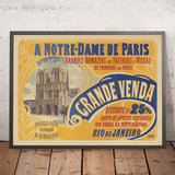A Notre-Dame de Paris – Rio de Janeiro Grande vendita, poster di viaggio antico di Paul Dupont (1900) 
