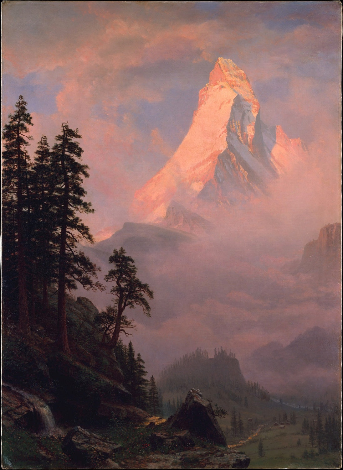 Sunrise on the Matterhorn by Albert Bierstadt, 1875