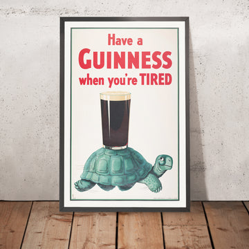 A framed image of Have a Guinness When You’re Tired by John Gilroy, 1936
