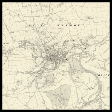 Eine alte Ordnance-Survey-Karte von Yeovil