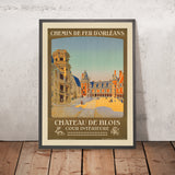 Reiseposter Loire-Tal: Château de Blois, Innenhof von Constant Duval 