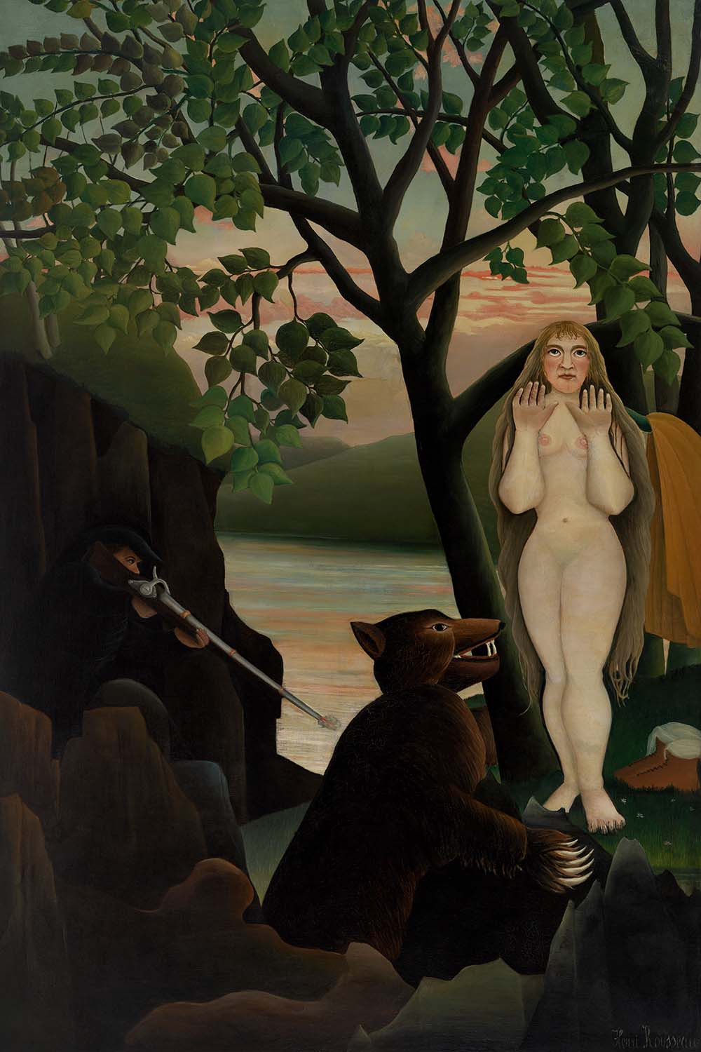 Unangenehme Überraschung (Mauvaise surprise) von Henri Rousseau, 1901 